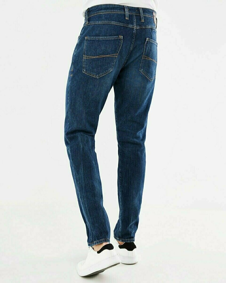 Mexx ADAM Jeans Dark Used Niebieskie | CXFIV9258