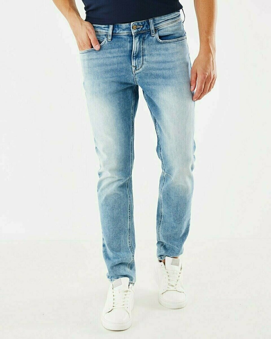 Mexx ADAM Mid waist/ Tapered leg jeans Light Bleach Niebieskie | RCILV4023