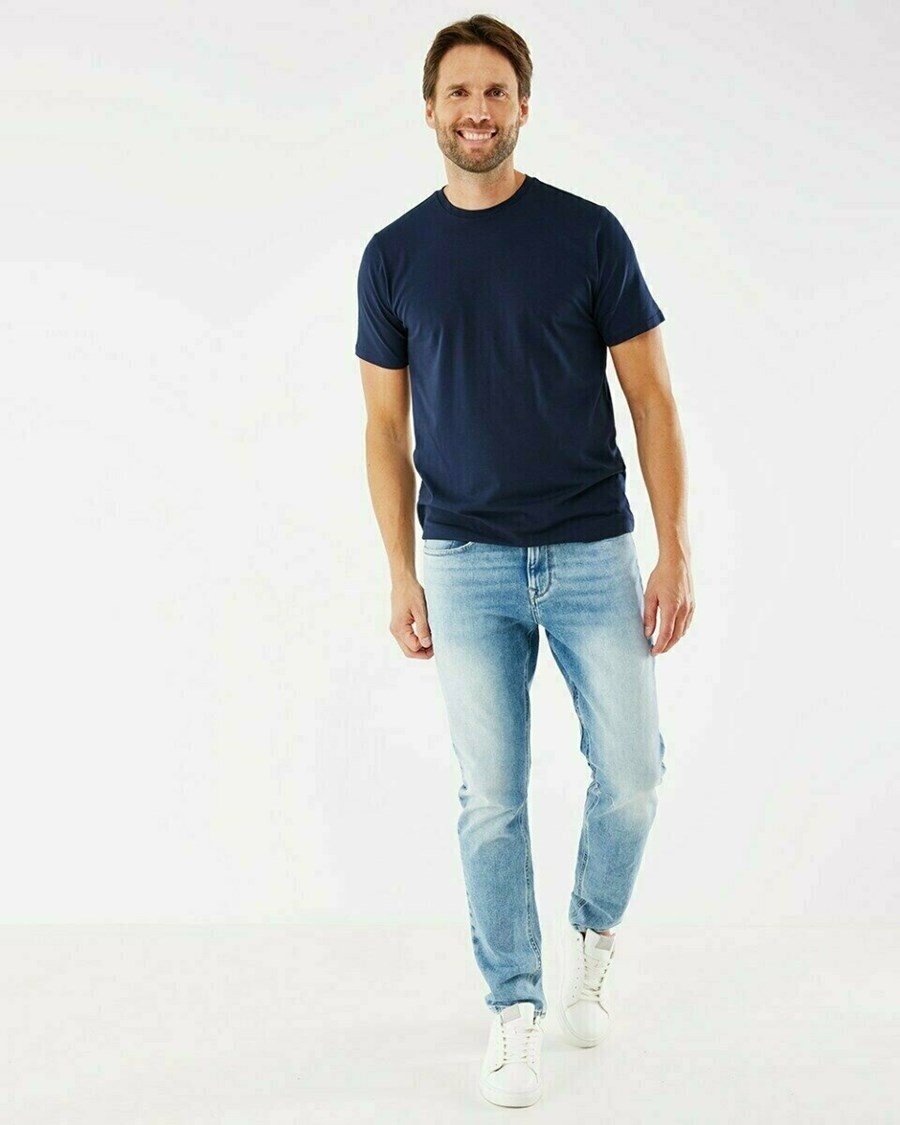 Mexx ADAM Mid waist/ Tapered leg jeans Light Bleach Niebieskie | RCILV4023