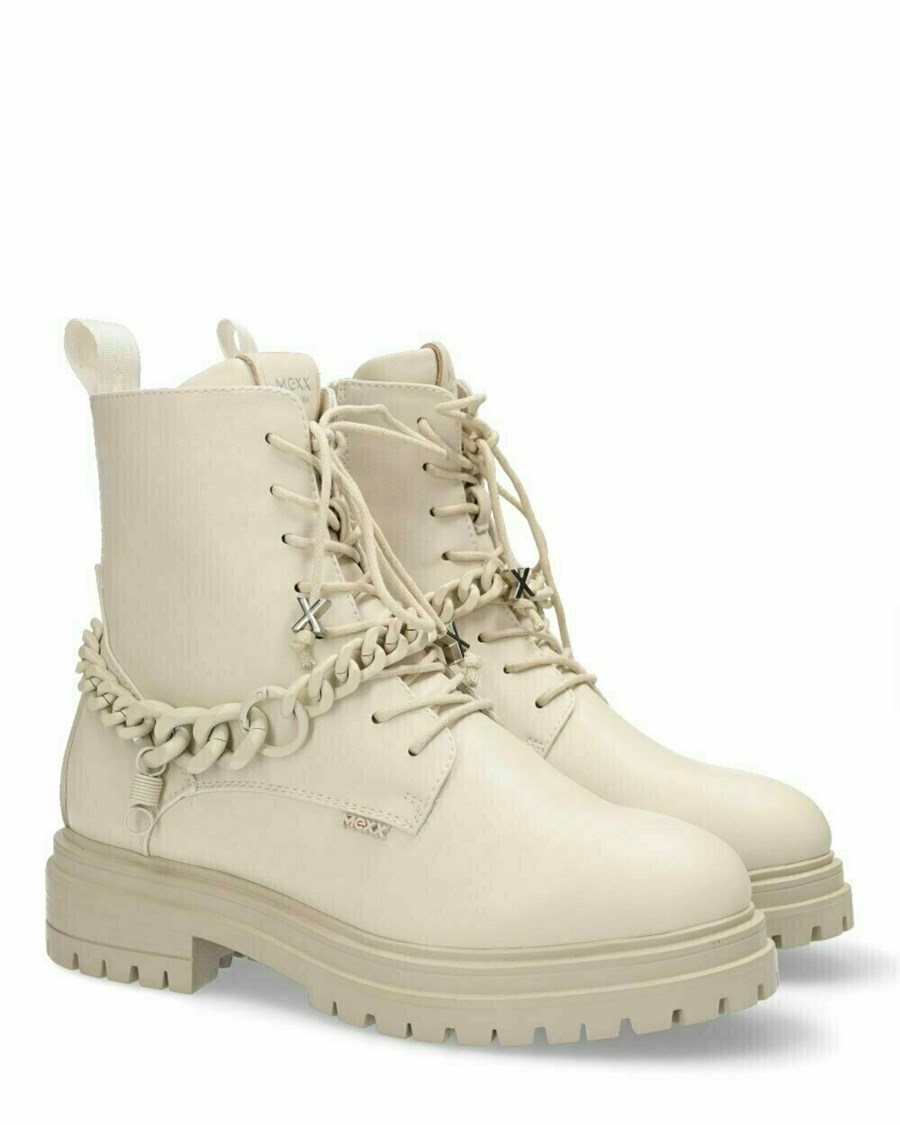 Mexx Ankle boot Fabulous Off White Białe | HCGEK1096