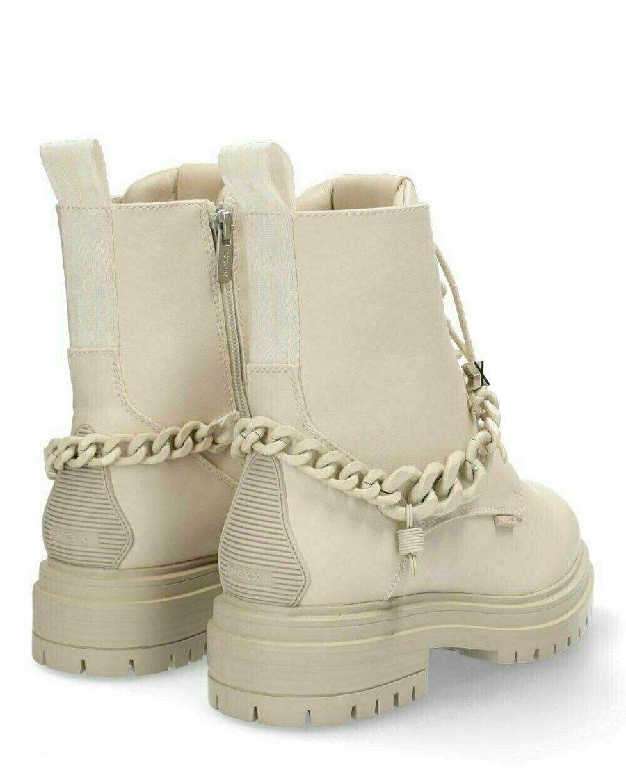 Mexx Ankle boot Fabulous Off White Białe | HCGEK1096