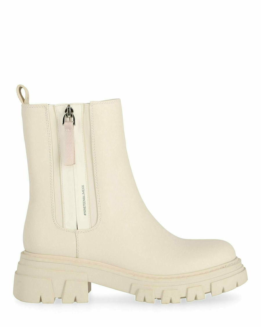 Mexx Ankle boot Keira Off White Białe | MLKIQ4815