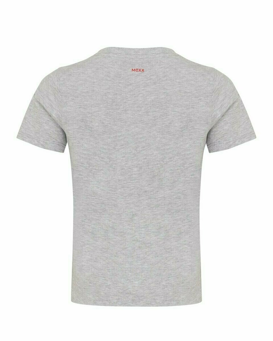 Mexx Artwork t-shirt Grey Melee Szare | MTPQU0362