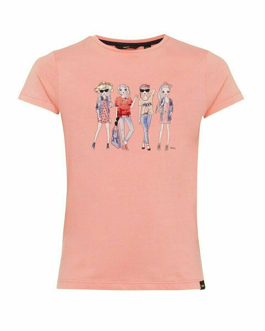 Mexx Artwork t-shirt Pink Różowe | OKSYL8062