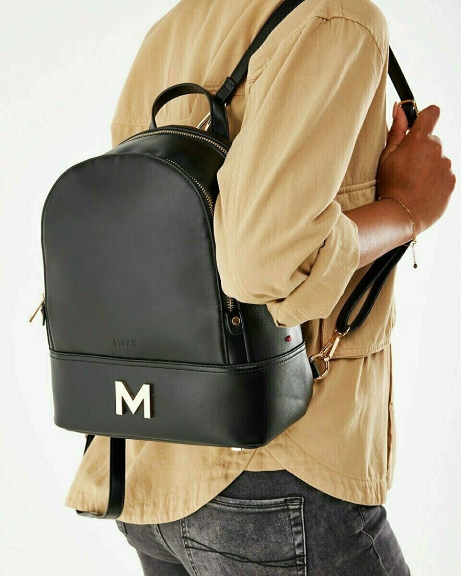 Mexx Backpack Black Srebrne | EBKSF9574