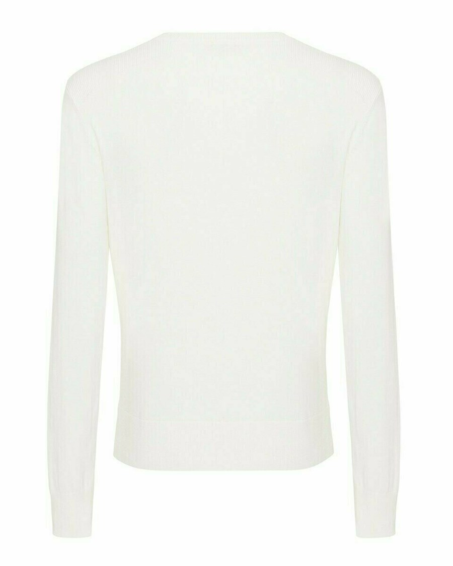 Mexx Basic knit cardigan Off White Białe | TEXIO9146