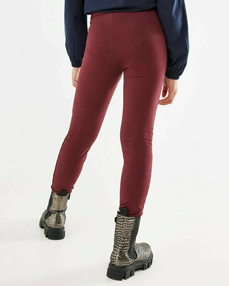 Mexx Basic legging Bordeaux Red Czerwone | VLNXU3187