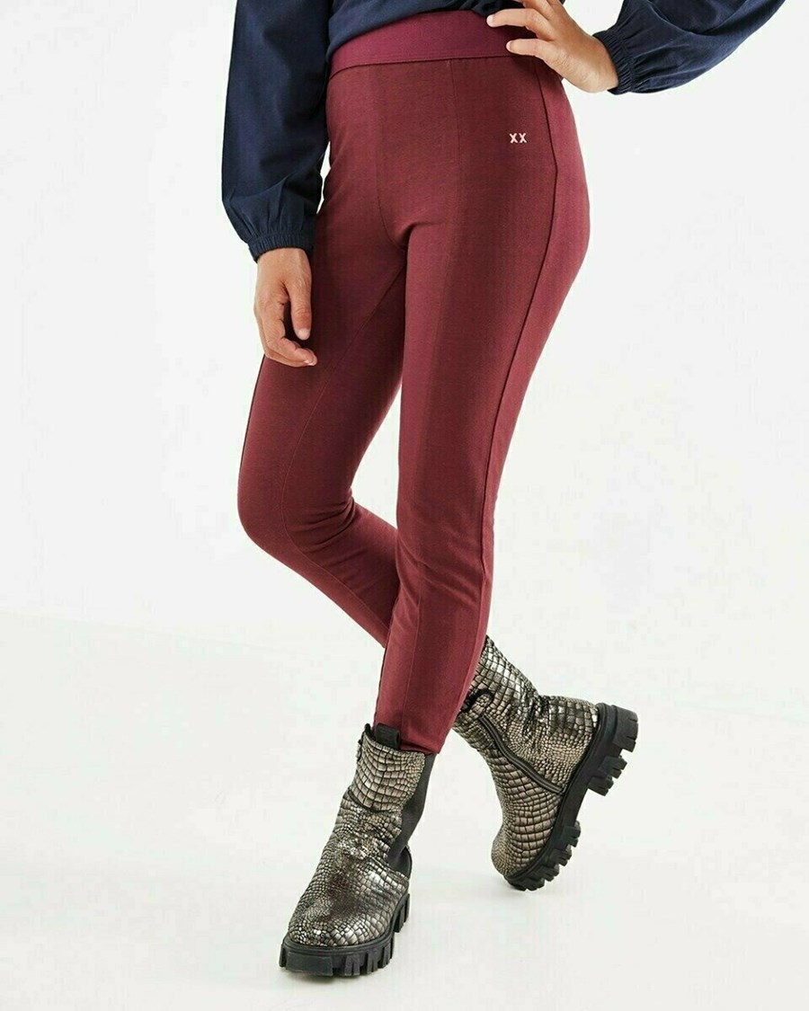 Mexx Basic legging Bordeaux Red Czerwone | VLNXU3187