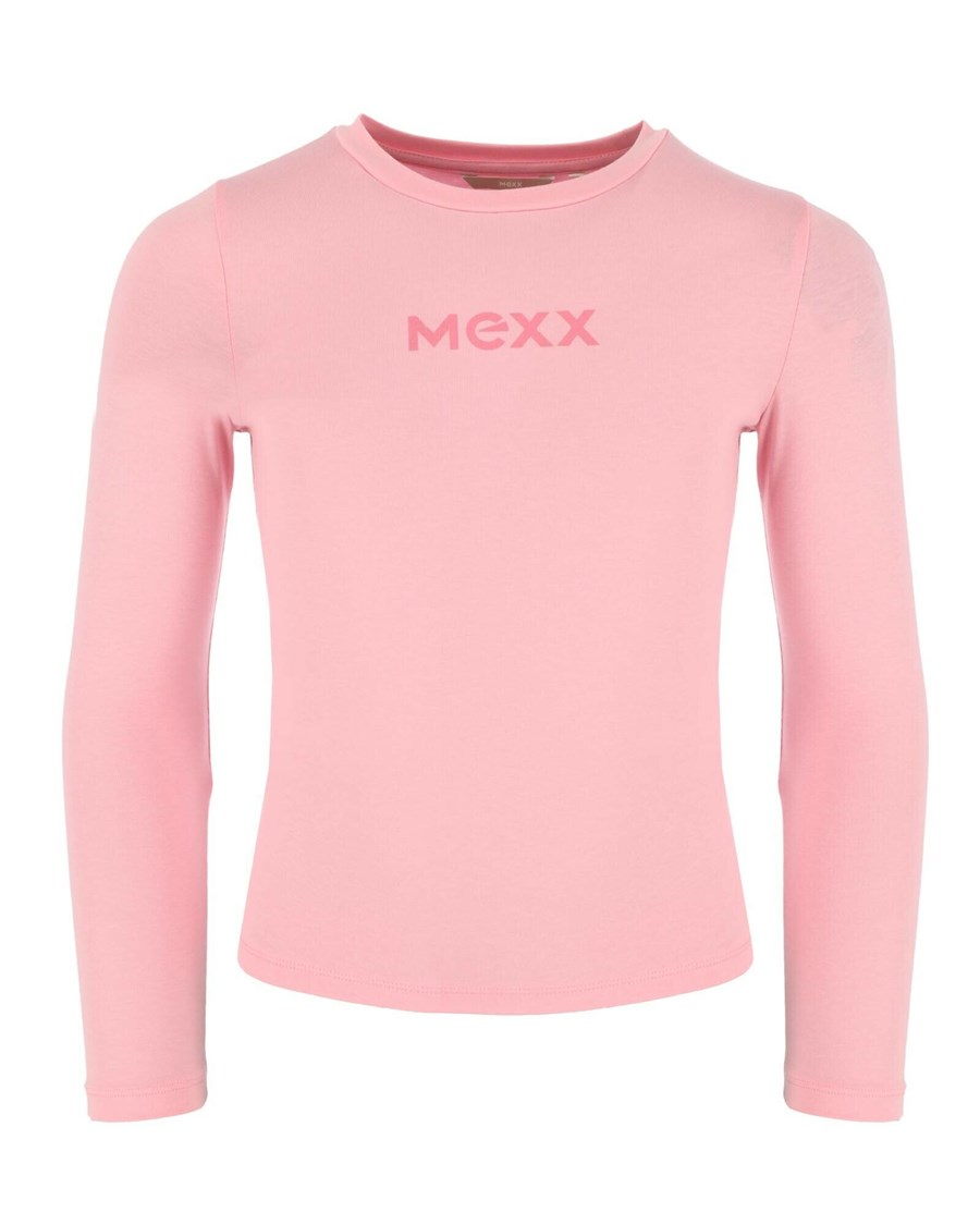 Mexx Basic long sleeve tee Bright Pink Różowe | AVYEN4527