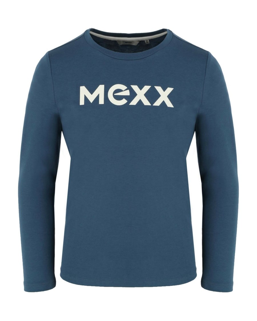 Mexx Basic long sleeve tee Light Navy (Dark Denim) Głęboka Granatowe | ZUYHN7410