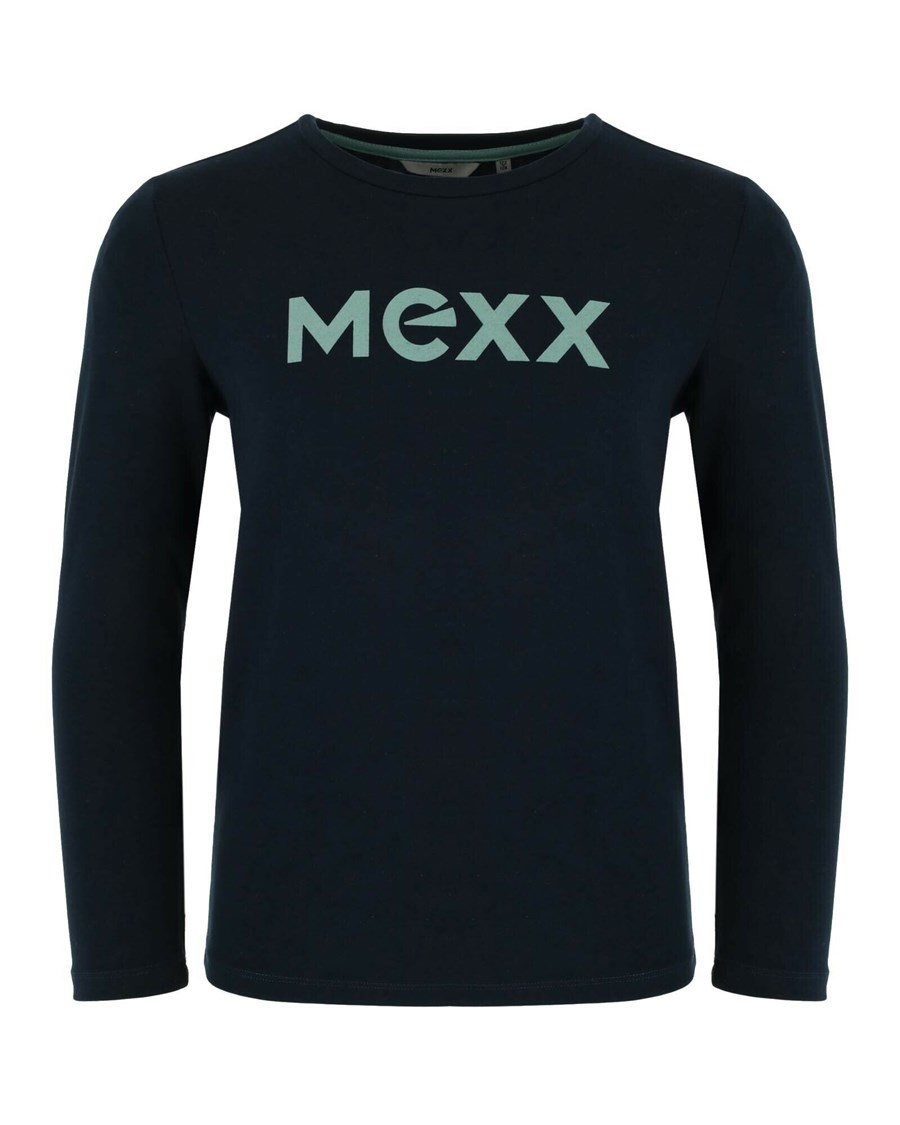 Mexx Basic long sleeve tee Navy Niebieskie | MVFKU5236