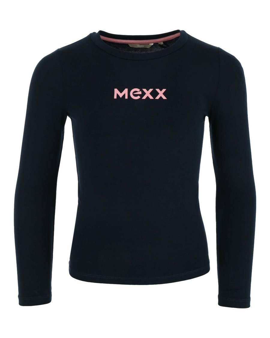 Mexx Basic long sleeve tee Navy Niebieskie | YHILF1589