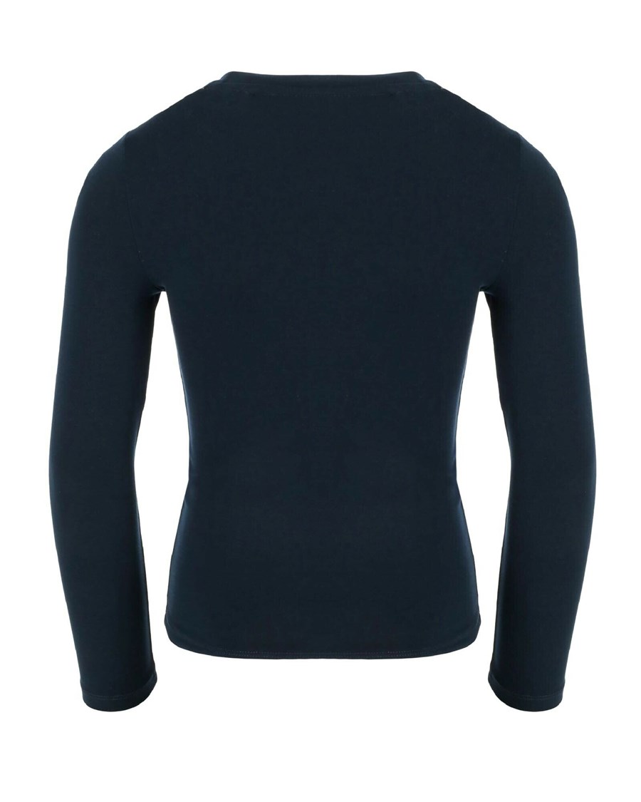 Mexx Basic long sleeve tee Navy Niebieskie | YHILF1589