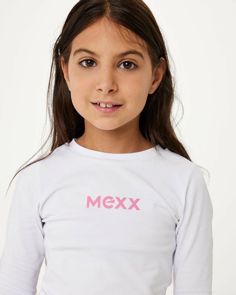 Mexx Basic long sleeve tee White Białe | MHDGE7350