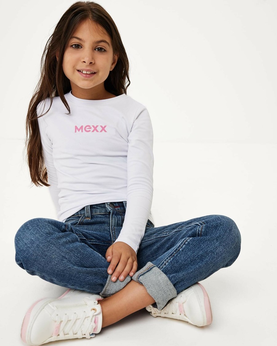 Mexx Basic long sleeve tee White Białe | MHDGE7350