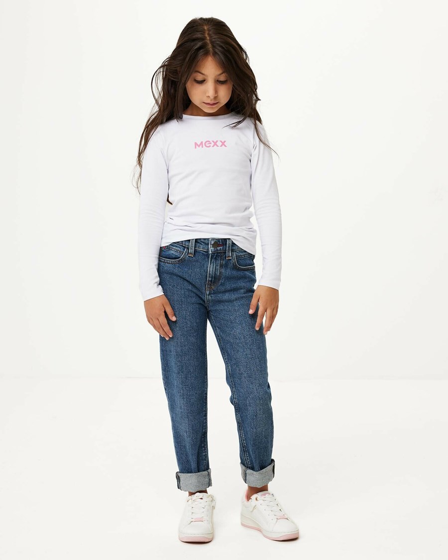 Mexx Basic long sleeve tee White Białe | MHDGE7350