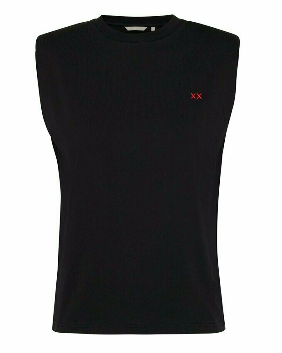 Mexx Bez Rękawów shoulderpad top Black Czarne | QVIAX3859