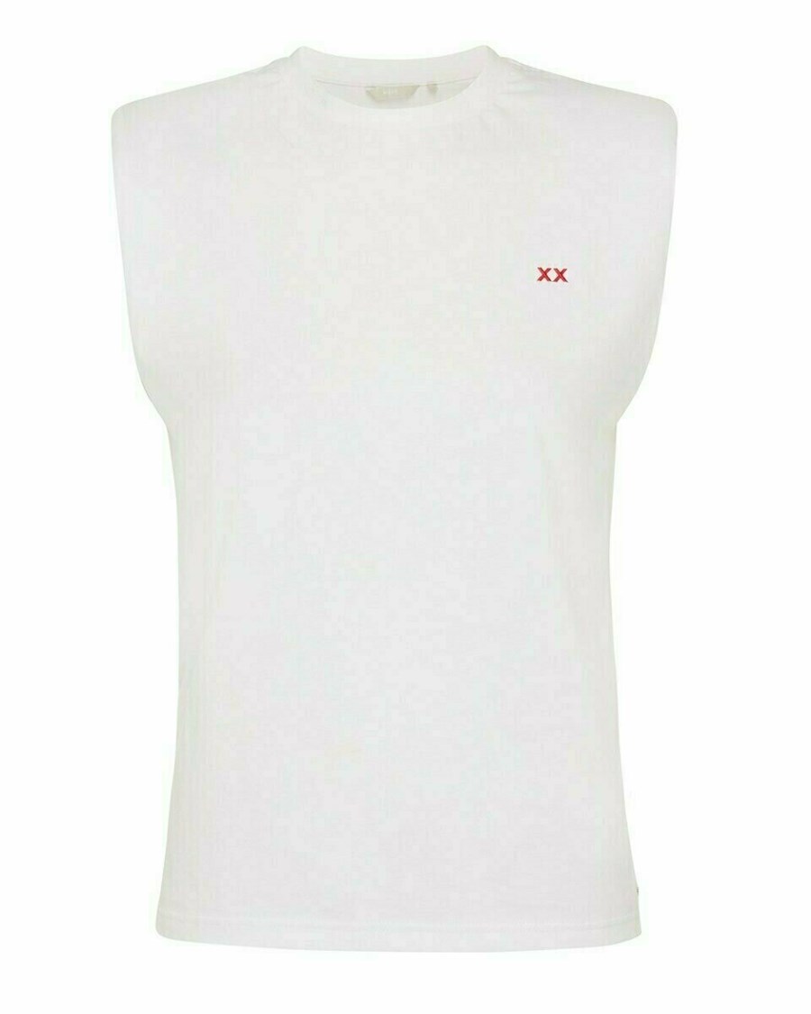 Mexx Bez Rękawów shoulderpad top White Białe | KEMHO3620