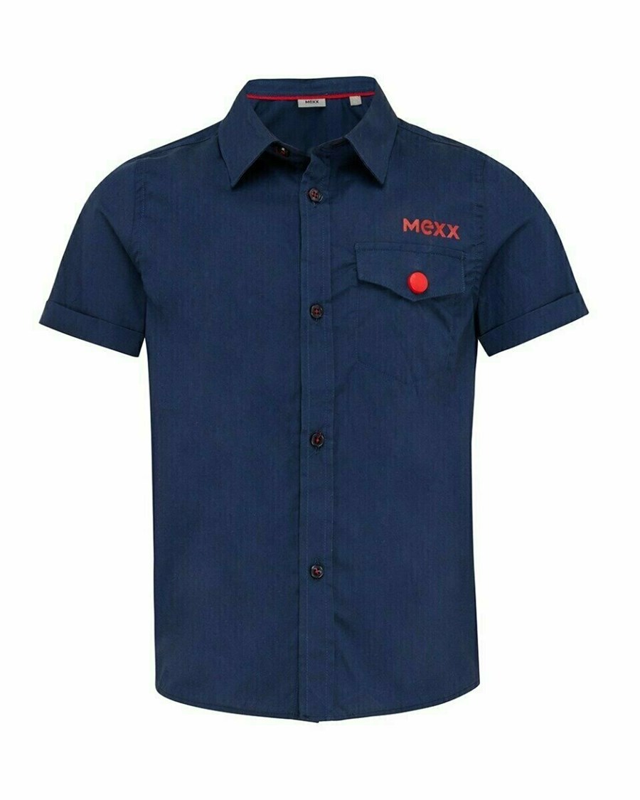 Mexx Blouse short sleeve Navy Niebieskie | JBTEM9345