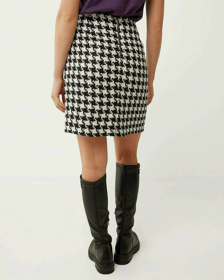 Mexx Bouclé pencil skirt Black Czarne | THMVQ9023