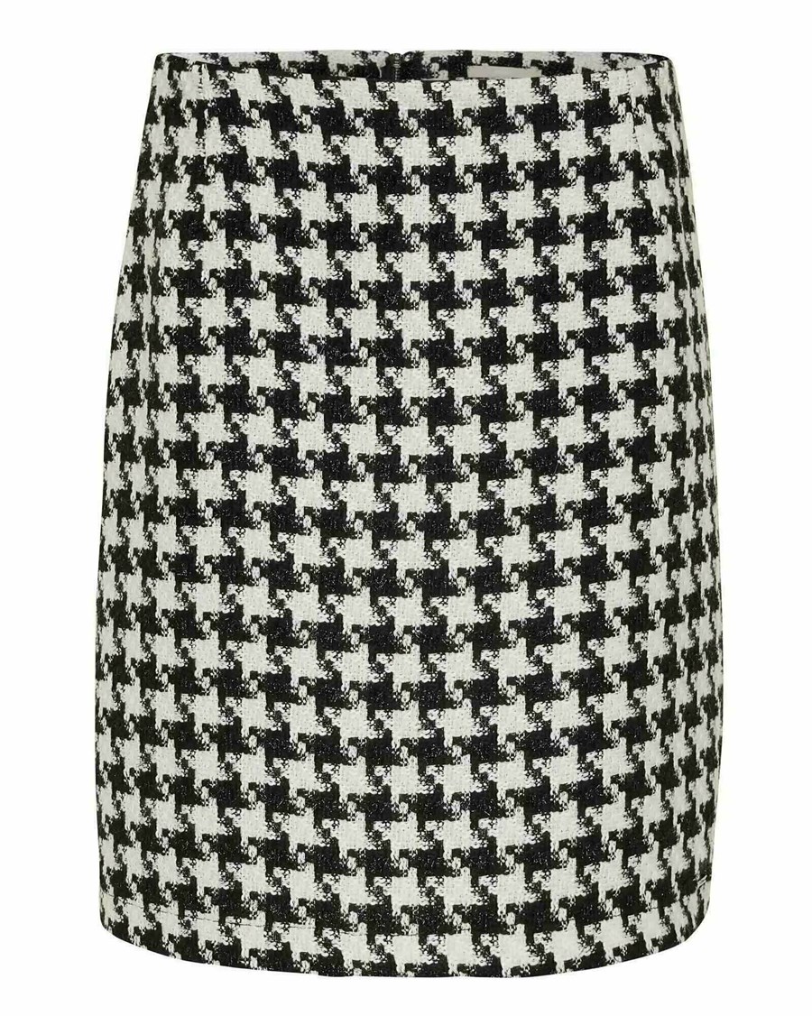 Mexx Bouclé pencil skirt Black Czarne | THMVQ9023