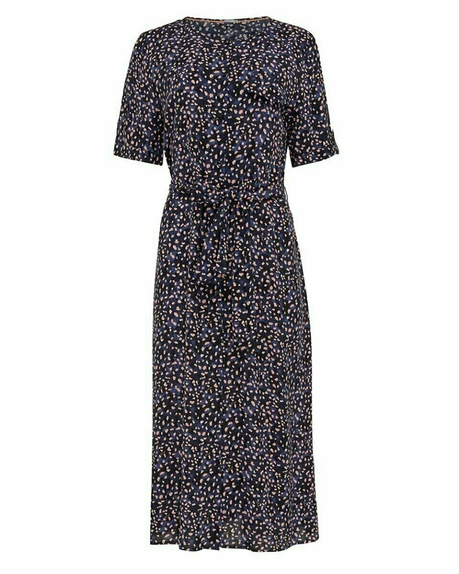 Mexx Button through dress Navy Niebieskie | MOVBT2835