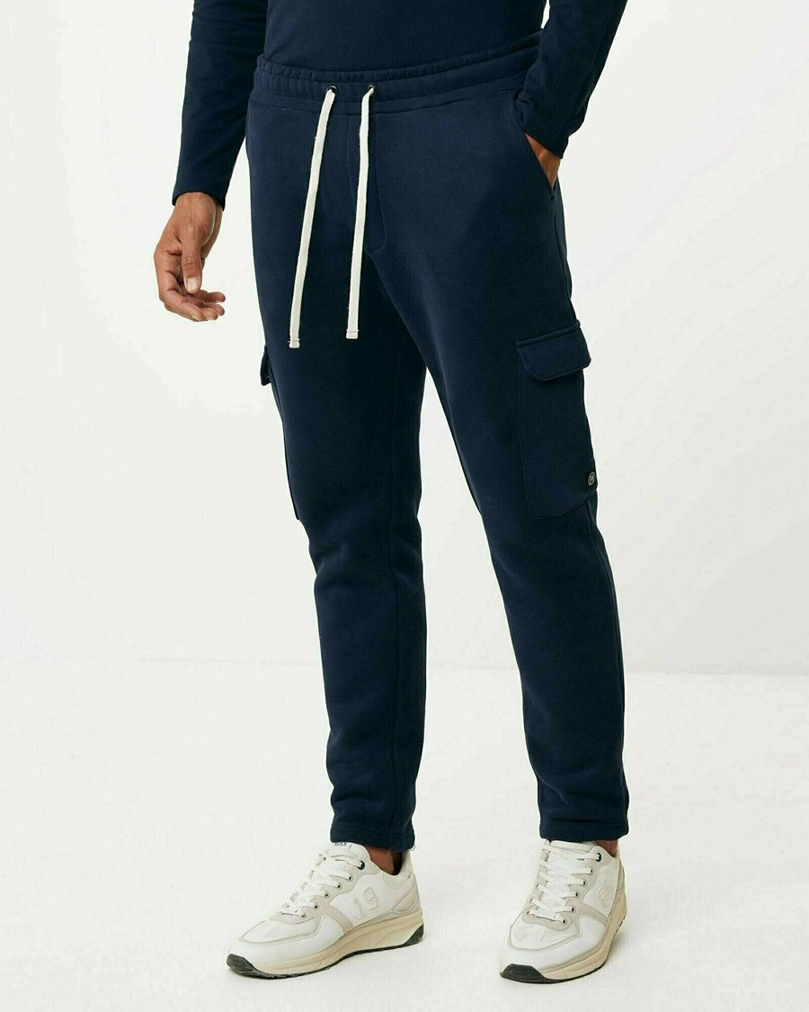 Mexx Cargo sweatpants Navy Niebieskie | UTENM1650