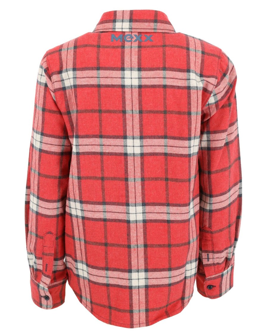 Mexx Checked zip through shirt Red Czerwone | JUGPC1295