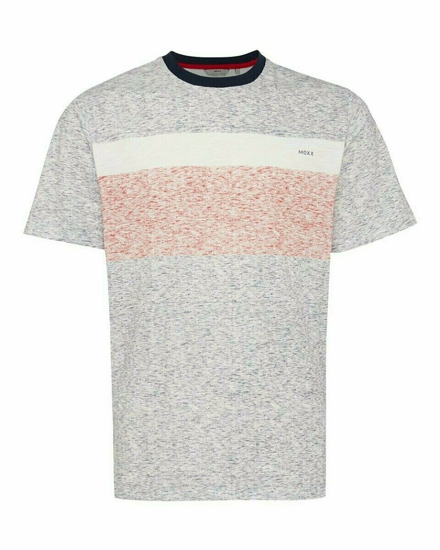 Mexx Colourblock t-shirt Navy Niebieskie | NGQFX2483