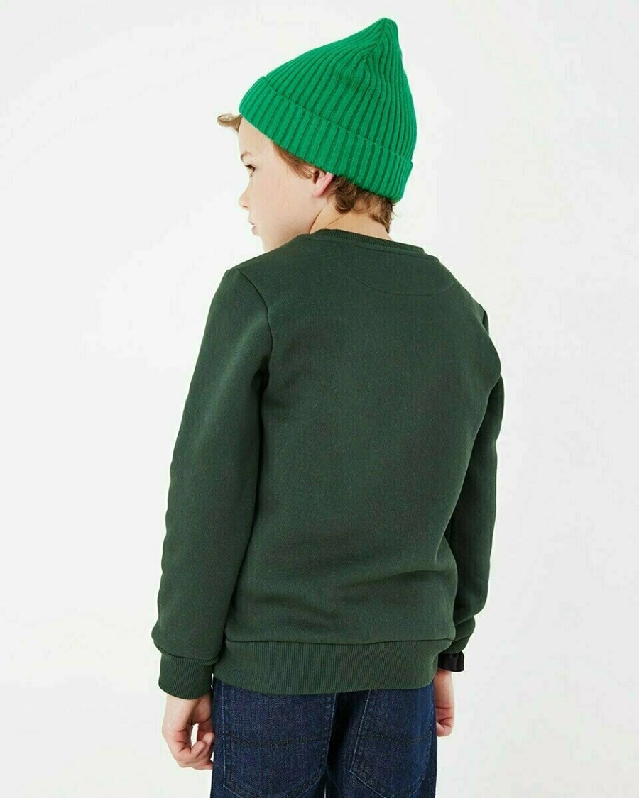 Mexx Crew Neck Sweatshirt Dark Green Zielone | IPOFC9320