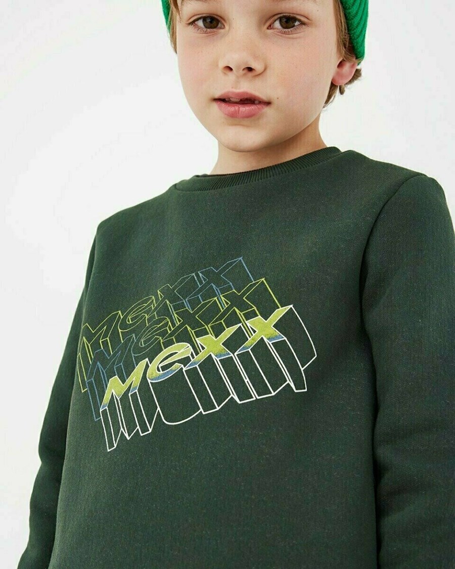 Mexx Crew Neck Sweatshirt Dark Green Zielone | IPOFC9320