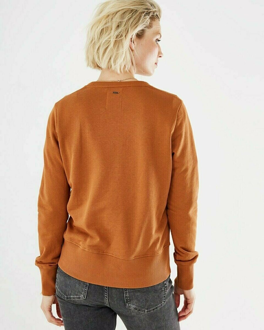 Mexx Crew neck sweater Brown Brązowe | KICTS9052