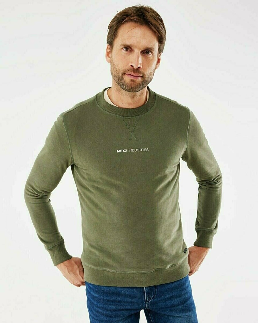 Mexx Crew neck sweatshirt Army Green Zielone | OGSBL9136