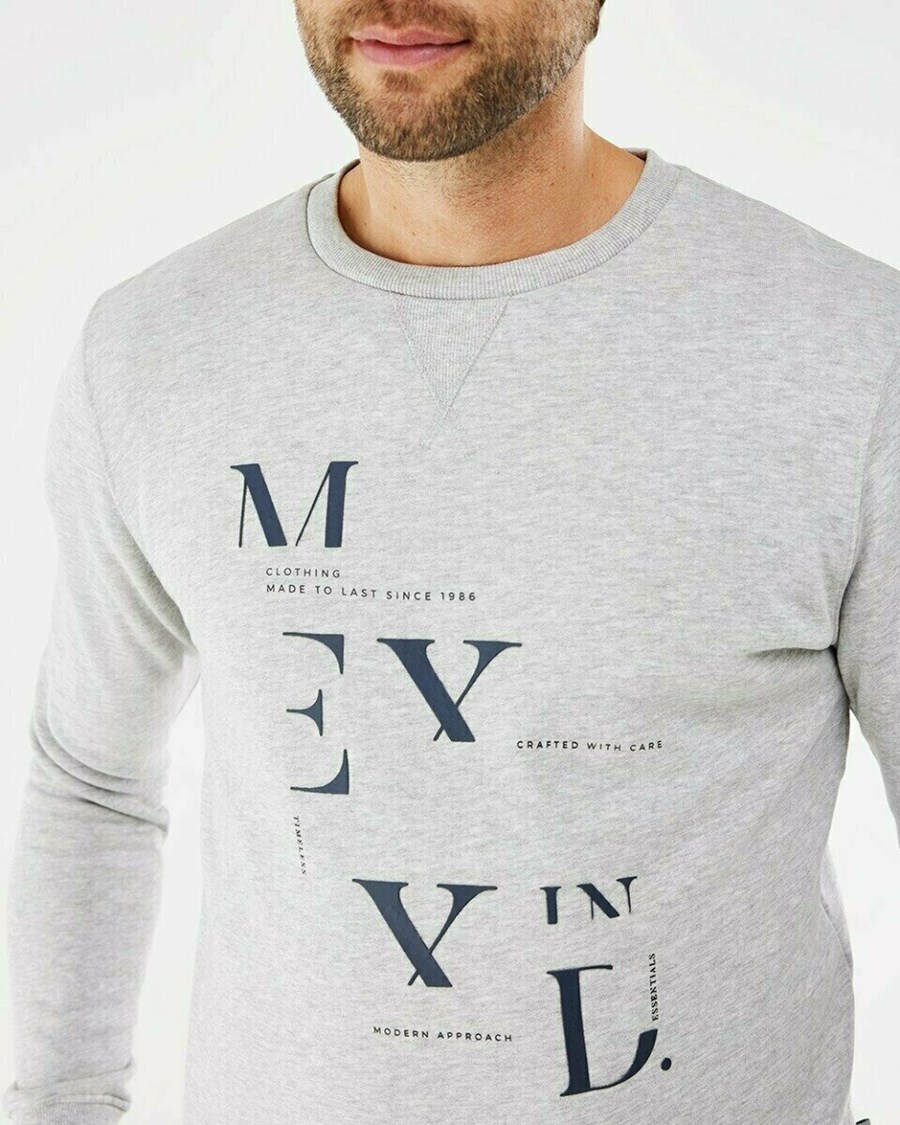 Mexx Crew neck sweatshirt Grey Melee Szare | TFEKH7842