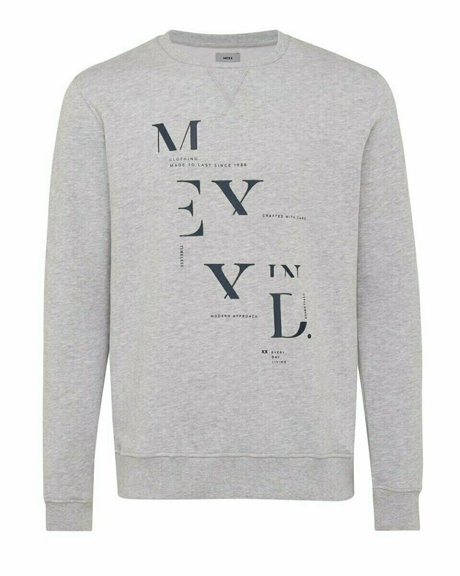 Mexx Crew neck sweatshirt Grey Melee Szare | TFEKH7842