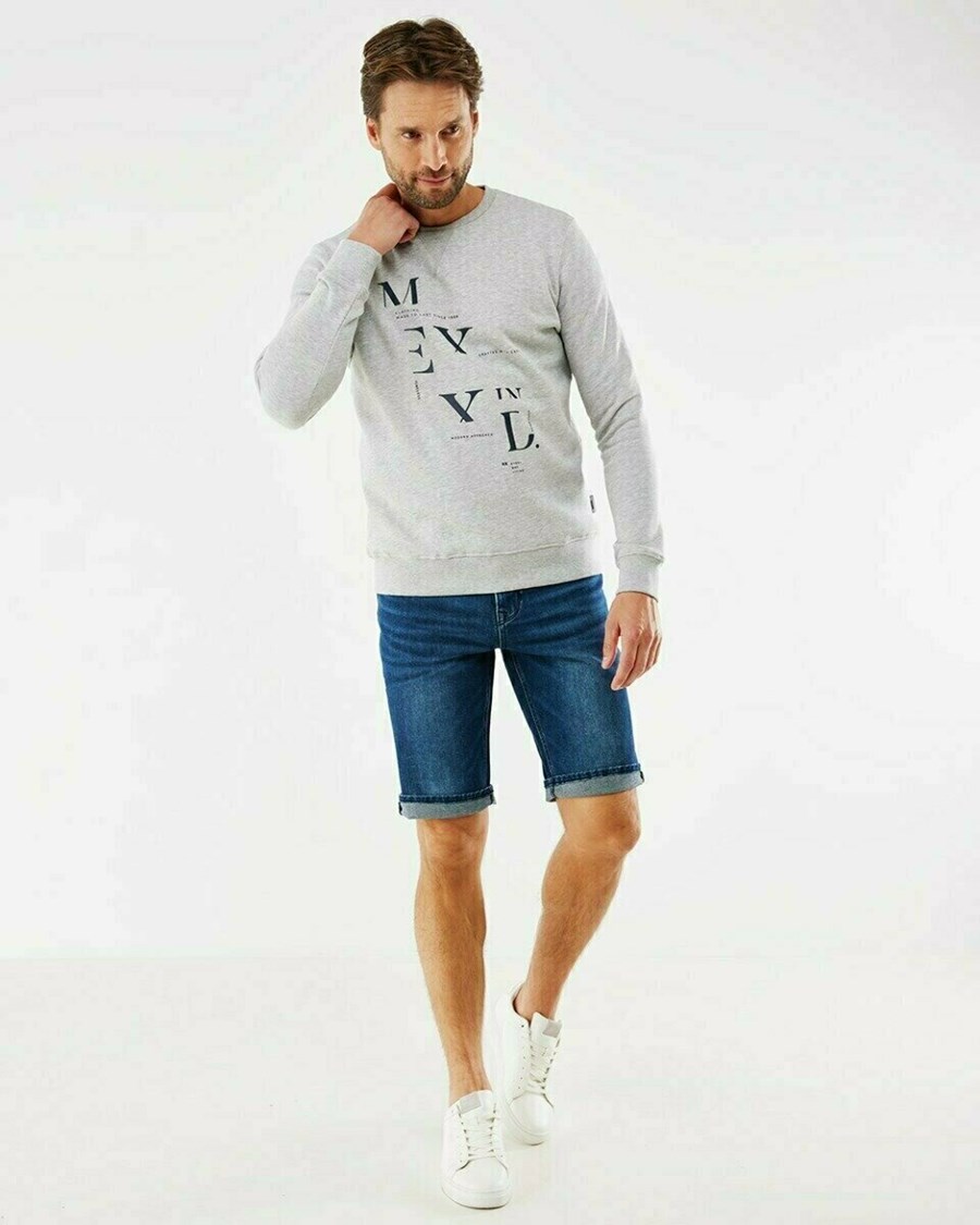 Mexx Crew neck sweatshirt Grey Melee Szare | TFEKH7842