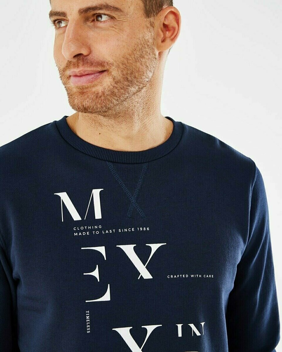 Mexx Crew neck sweatshirt Navy Niebieskie | IXOAY4163