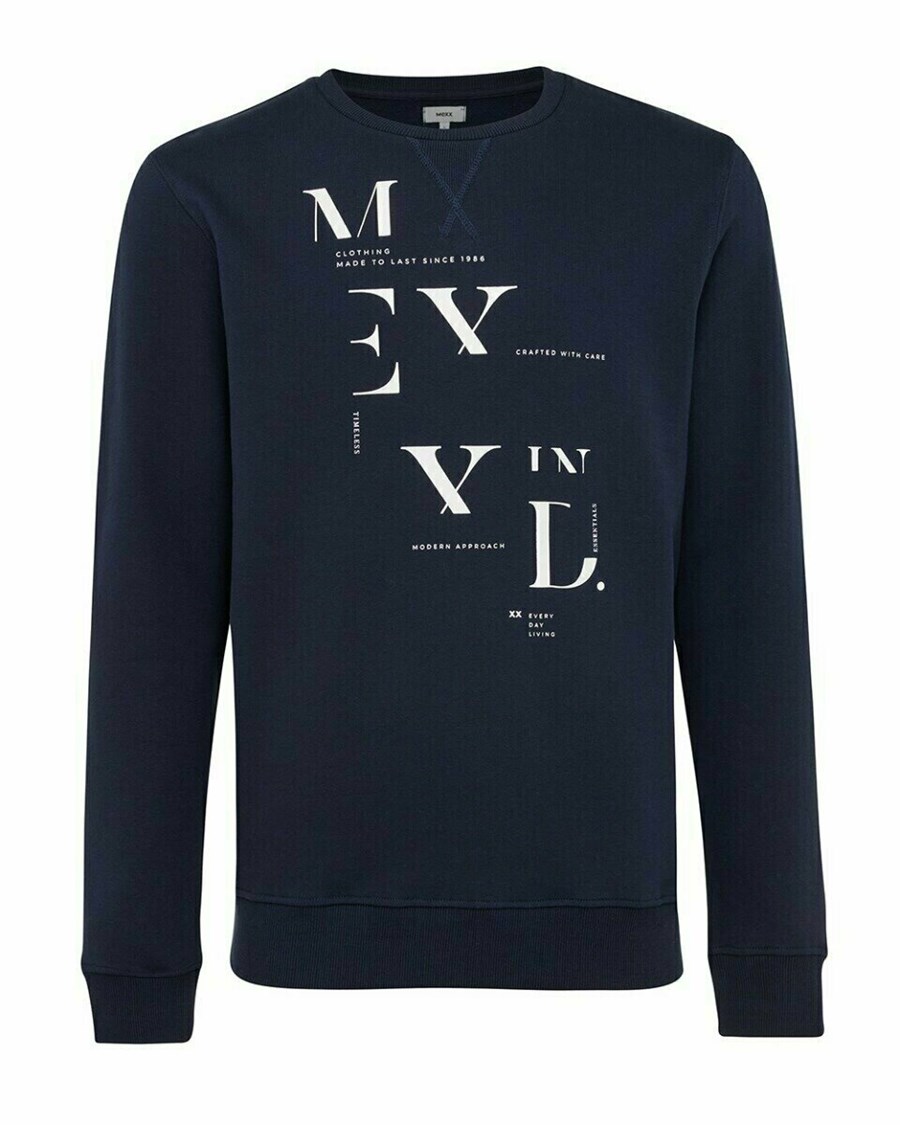 Mexx Crew neck sweatshirt Navy Niebieskie | IXOAY4163