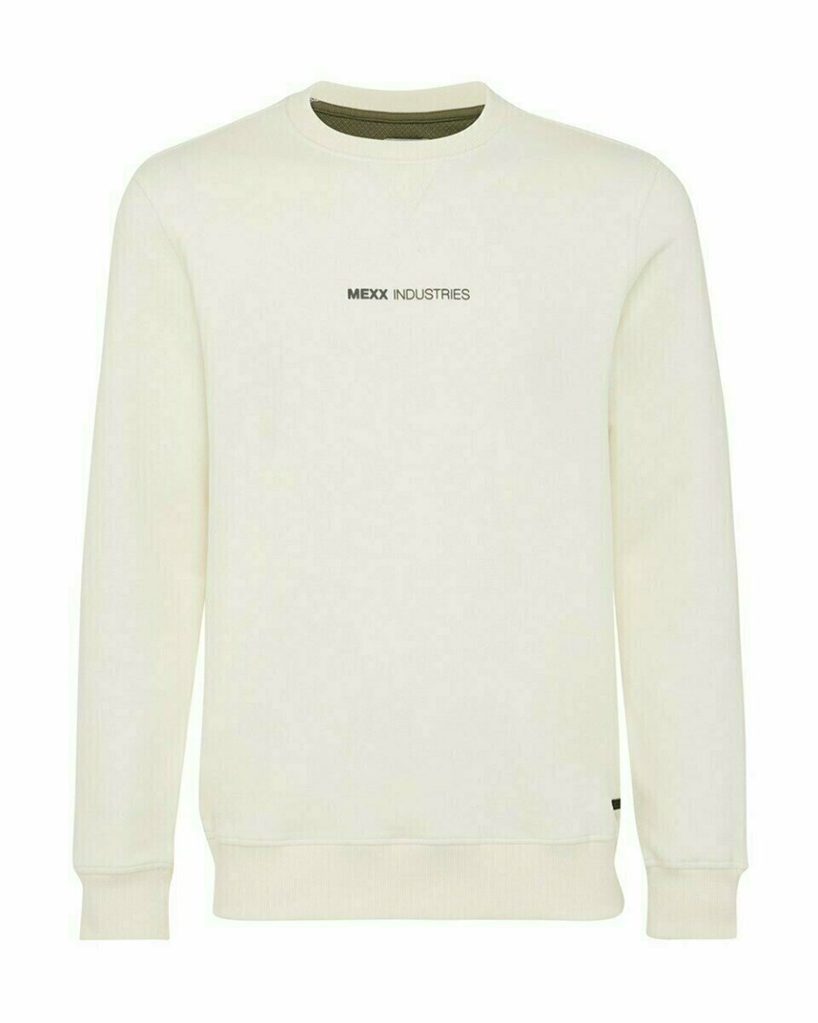 Mexx Crew neck sweatshirt Off White Białe | YCFGE4853