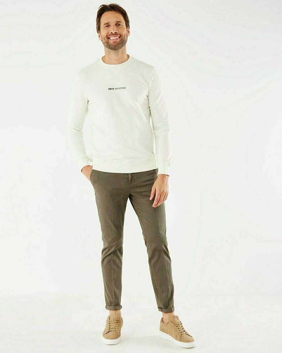 Mexx Crew neck sweatshirt Off White Białe | YCFGE4853