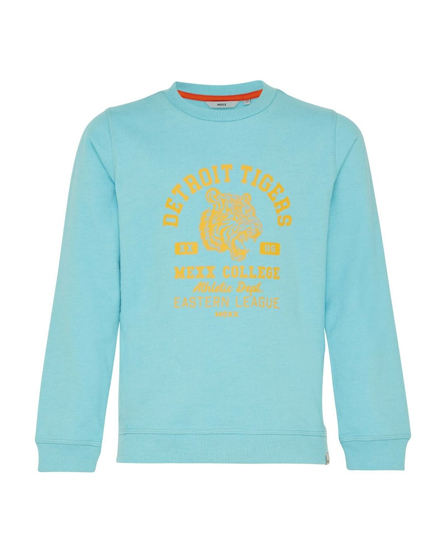 Mexx Crewneck artwork sweater Ocean Blue Niebieskie | ZWXIA9041