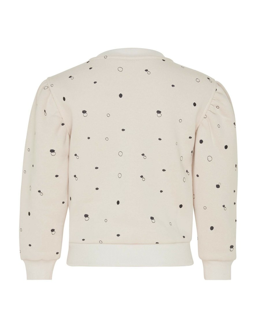 Mexx Crewneck embroidery sweater Off White Białe | AROEQ4936