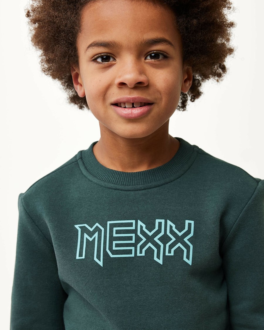 Mexx Crewneck logo carrier Dark Green Zielone | HWPMS8436