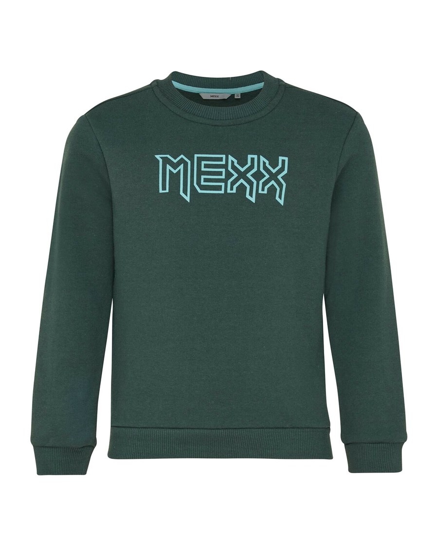 Mexx Crewneck logo carrier Dark Green Zielone | HWPMS8436