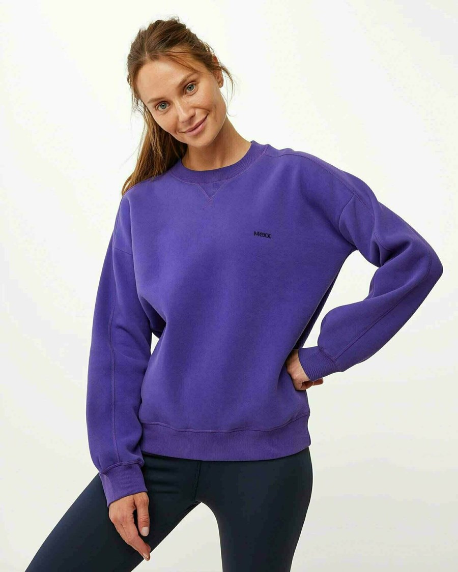 Mexx Crewneck sweater Bright Purple Fioletowe | MNEUZ9081