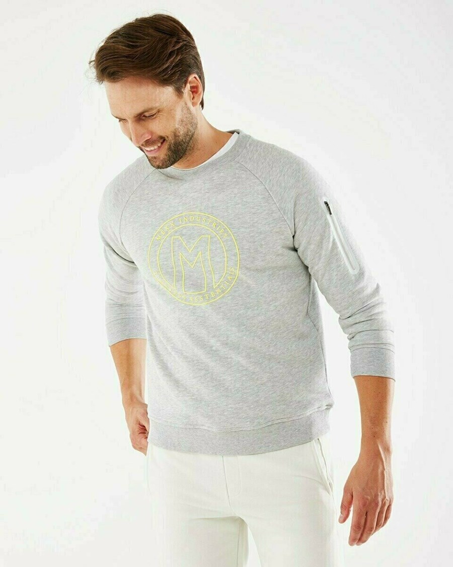 Mexx Crewneck sweater Grey Melee Szare | OLJZY4627