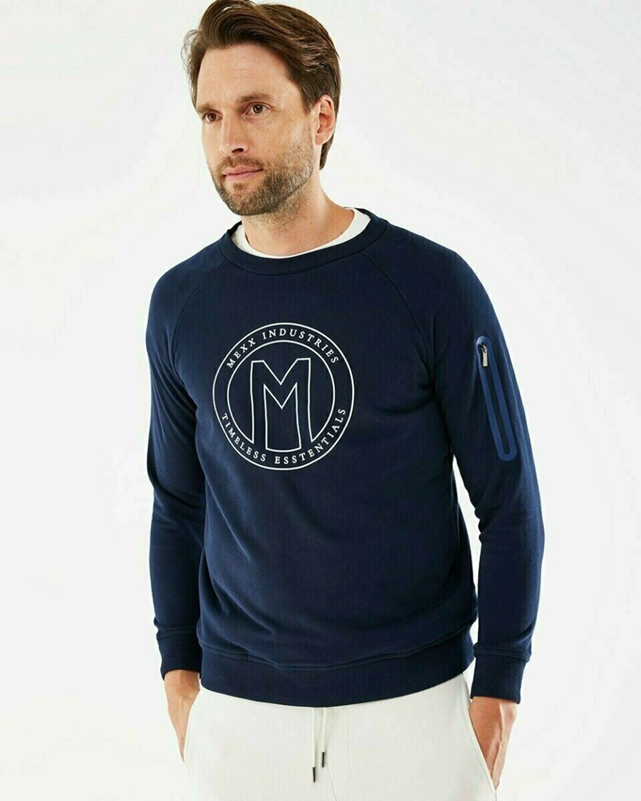 Mexx Crewneck sweater Navy Niebieskie | UYHZC1489