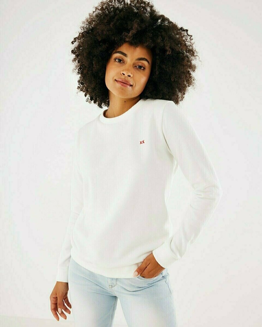 Mexx Crewneck sweater Off White Białe | HAJFQ8592