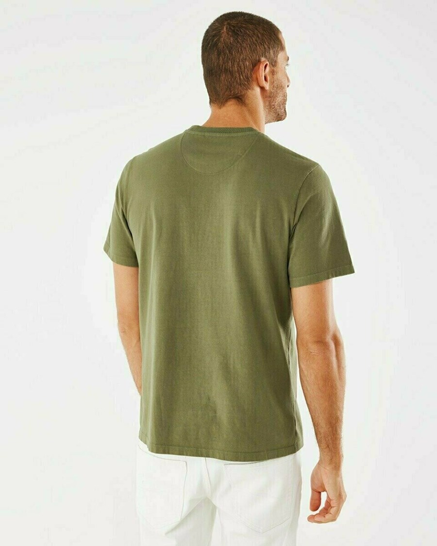 Mexx Crewneck t-shirt Army Green Zielone | UISGY0954