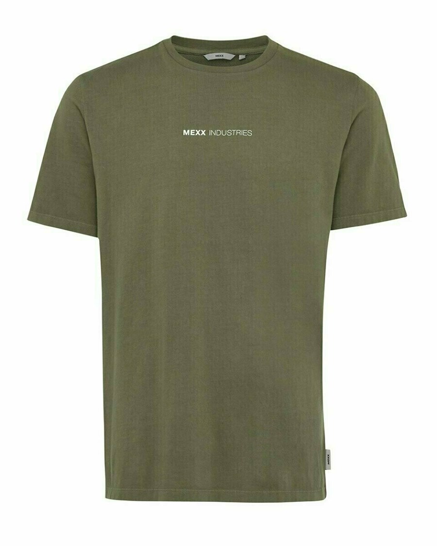 Mexx Crewneck t-shirt Army Green Zielone | UISGY0954